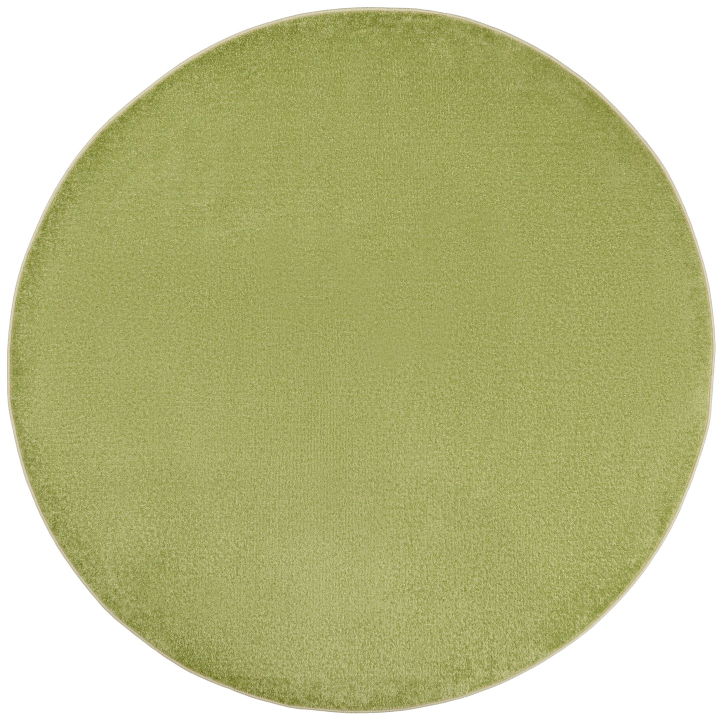 Round olive-green velvet placemat with a soft textured surface for tables.
