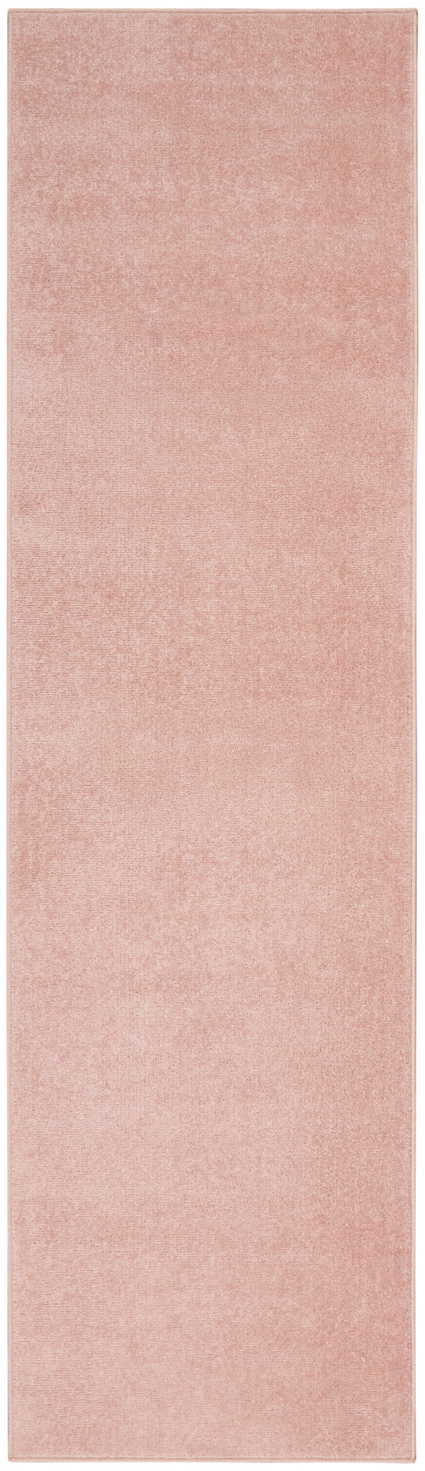 Dusty pink velvet rug runner with plush texture, ideal for hallways or entryways.