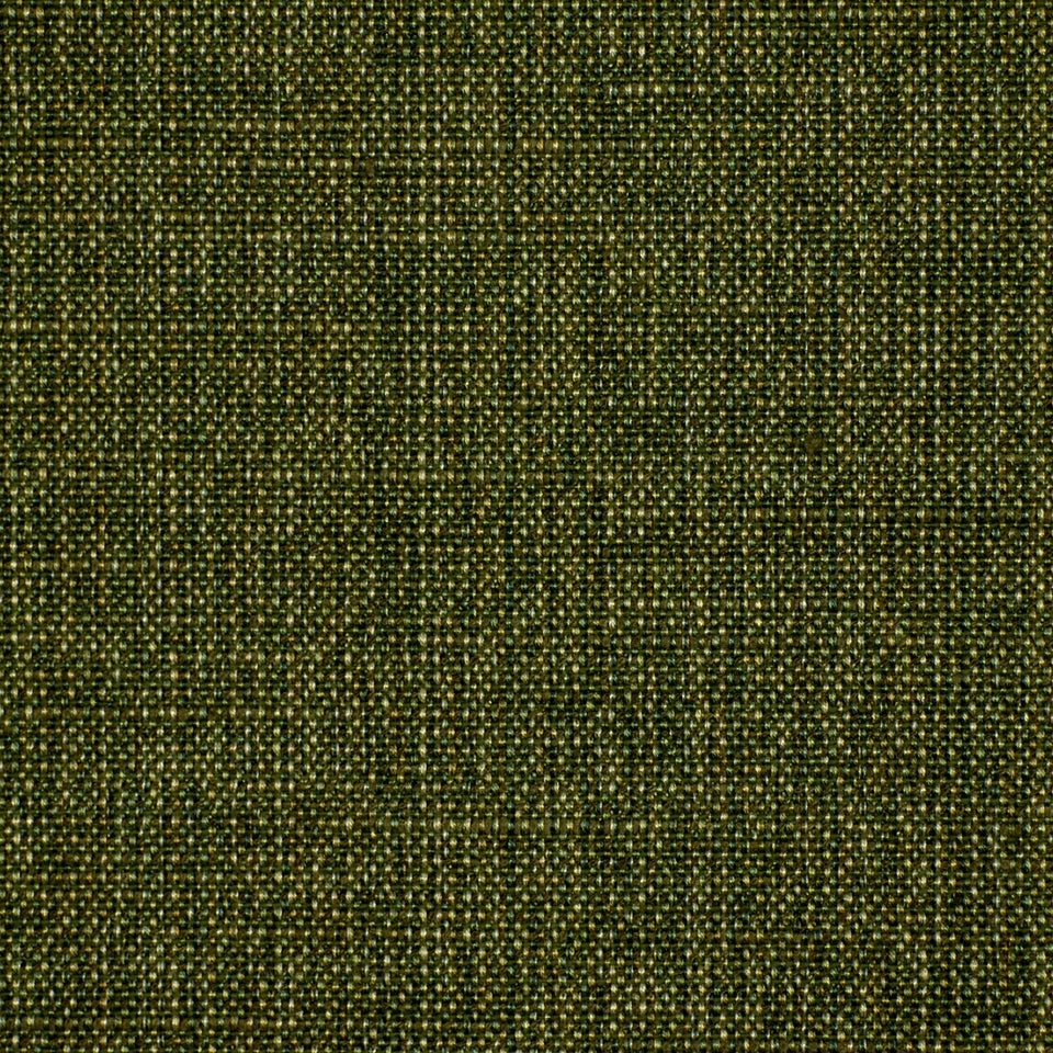 Olive green tweed fabric swatch with yellow flecks, a textured woven fabric suitable for upholstery.