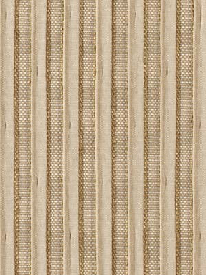 Beige striped woven fabric with alternating textured and smooth gold-tan vertical bands.