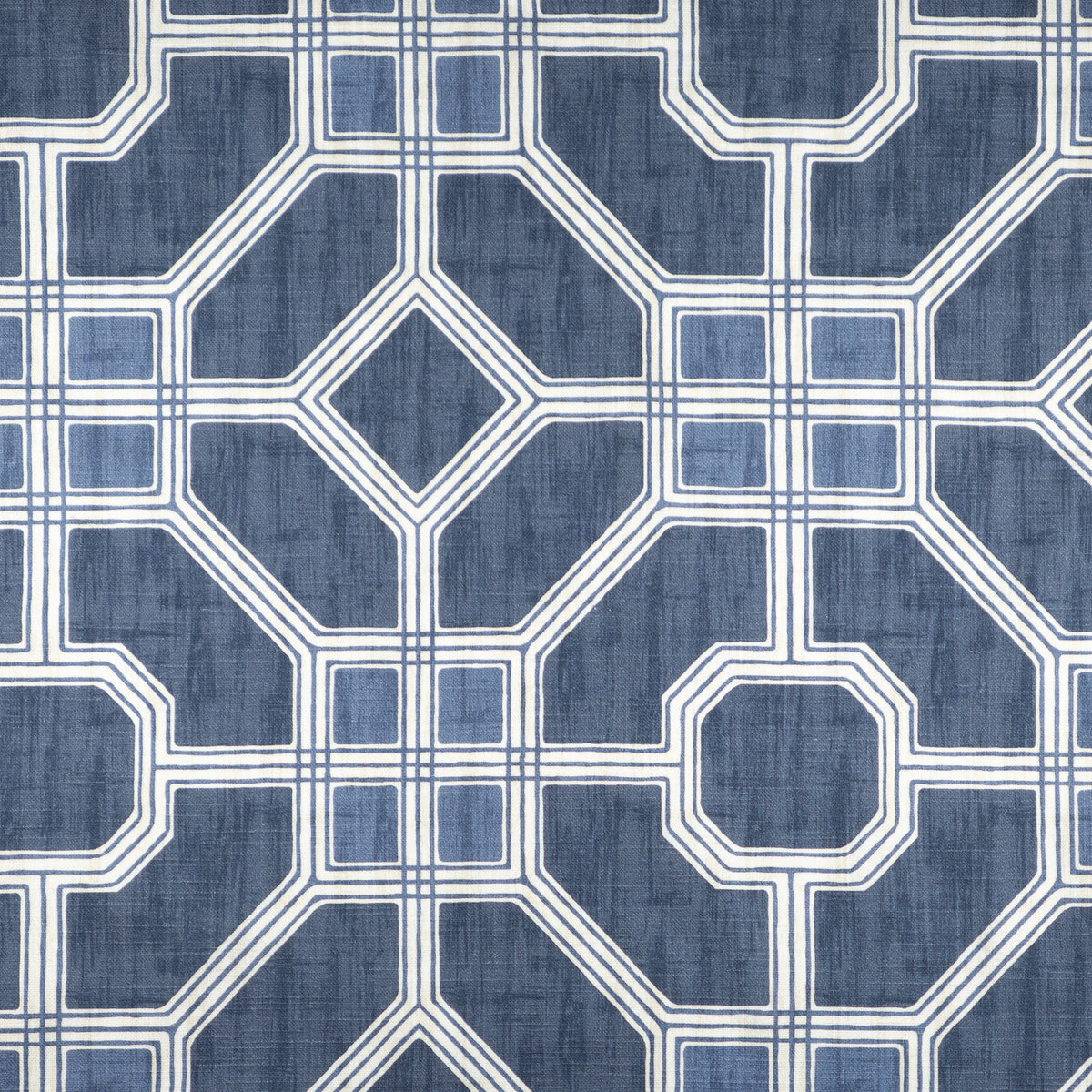 MAXWELL FABRICS DRAPERY,MULTI- PATTERN # 514 TRUE BLUE - BFS514