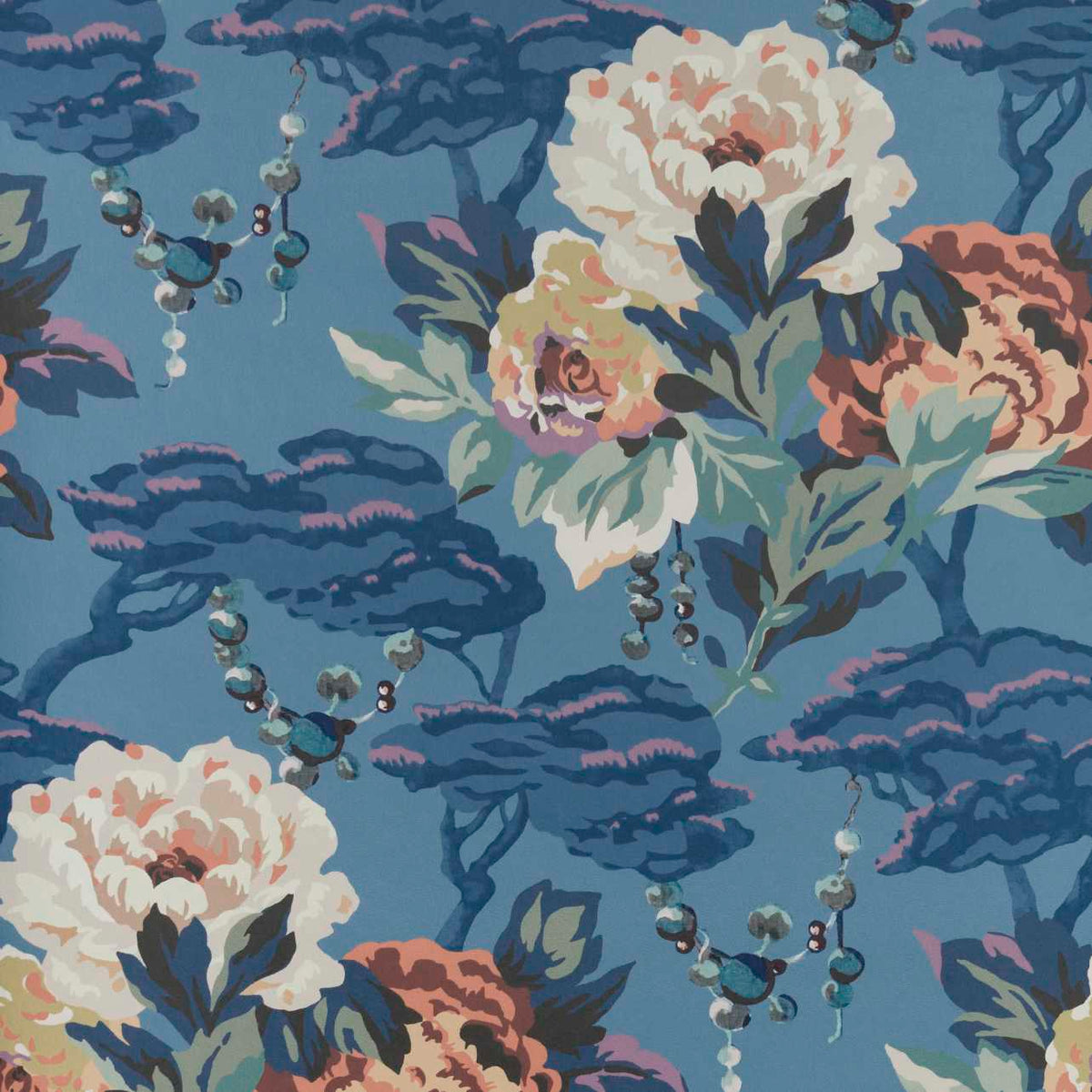 MAXWELL FABRICS WALLPAPER - WP # 02 INDIGO - 231117002