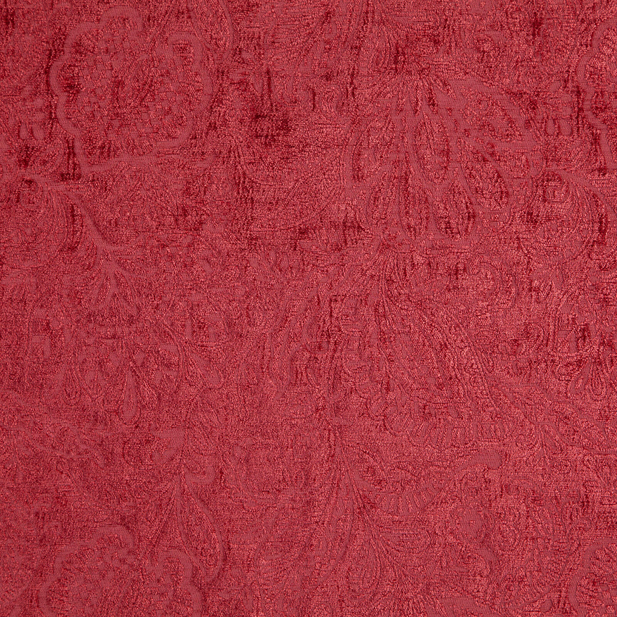 MAXWELL FABRICS CHENILLE PATTERN # 301 CHERRY - FN7301