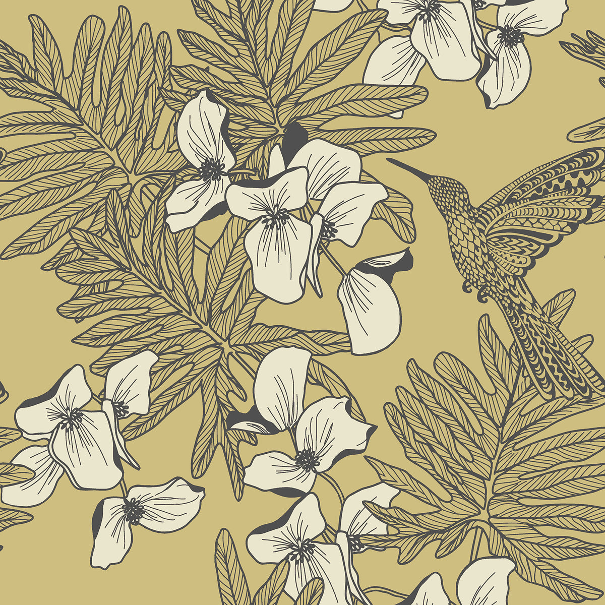 MAXWELL FABRICS WALLPAPER - WP # 01 MUSTARD - 180411701