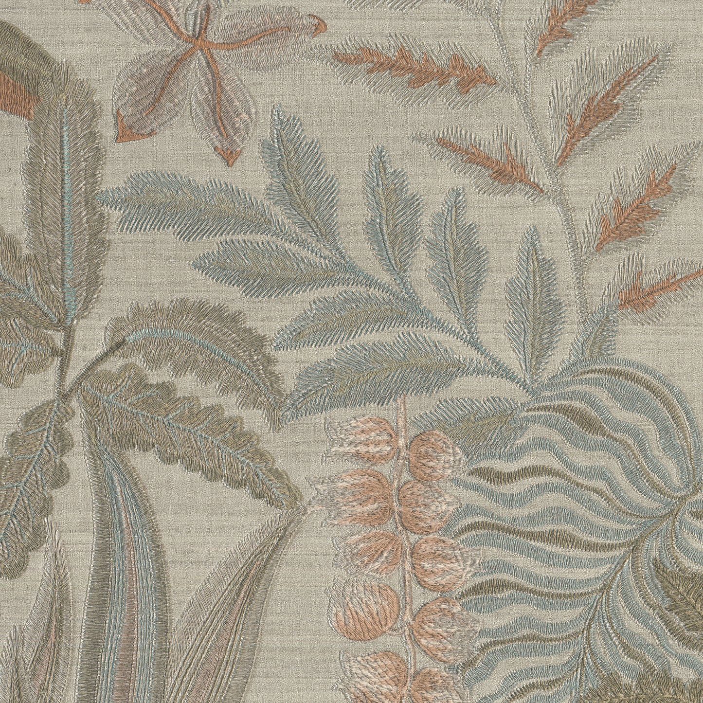 JF Fabrics -Wallpaper 10012 21 Wallpaper Peach, Orange, Taupe Vinyl - 9531721 W9581