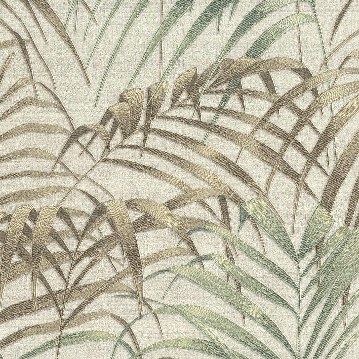 JF Fabrics -Wallpaper 10015 71 Wallpaper Green, Brown, White Vinyl - 9521971 W9581