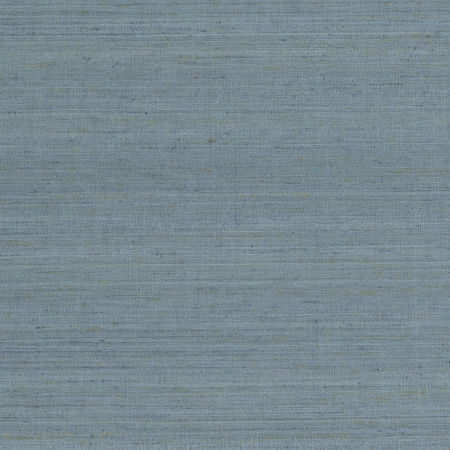 Blue-gray vinyl wallpaper with a subtle woven-like texture and faint horizontal striations.