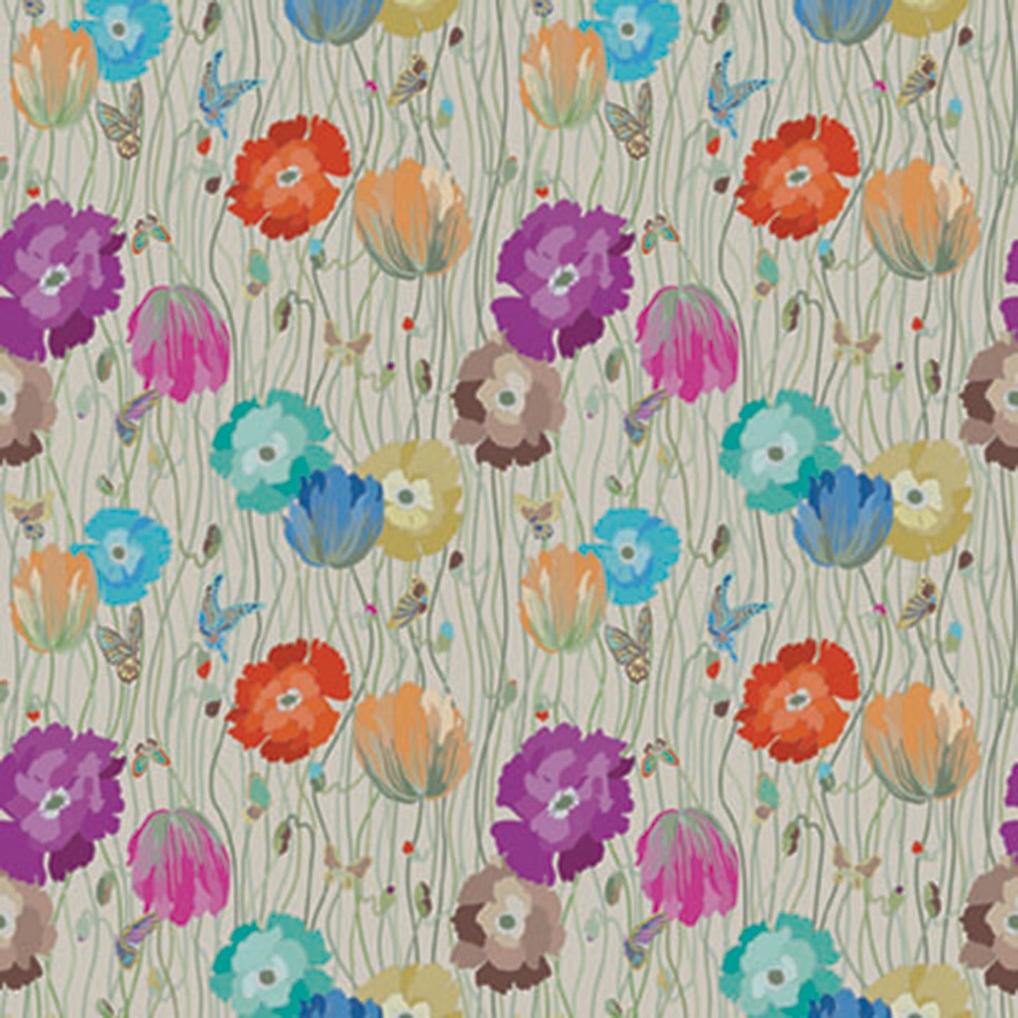 JF Fabrics -Wallpaper 10194 1 Wallpaper Pink,Red,Burgundy,Purple,Blue Non-Woven, Mural, Width Extendable - 8284601 W8731