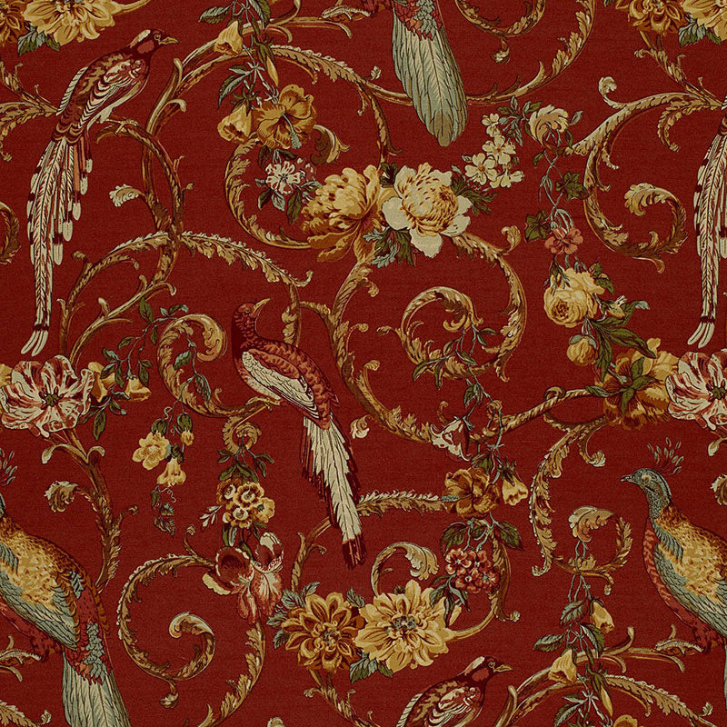 SCHUMACHER CLASSIC PRINTS MADRIGAL PRINTS PRINTS BRICK RED - 1124001