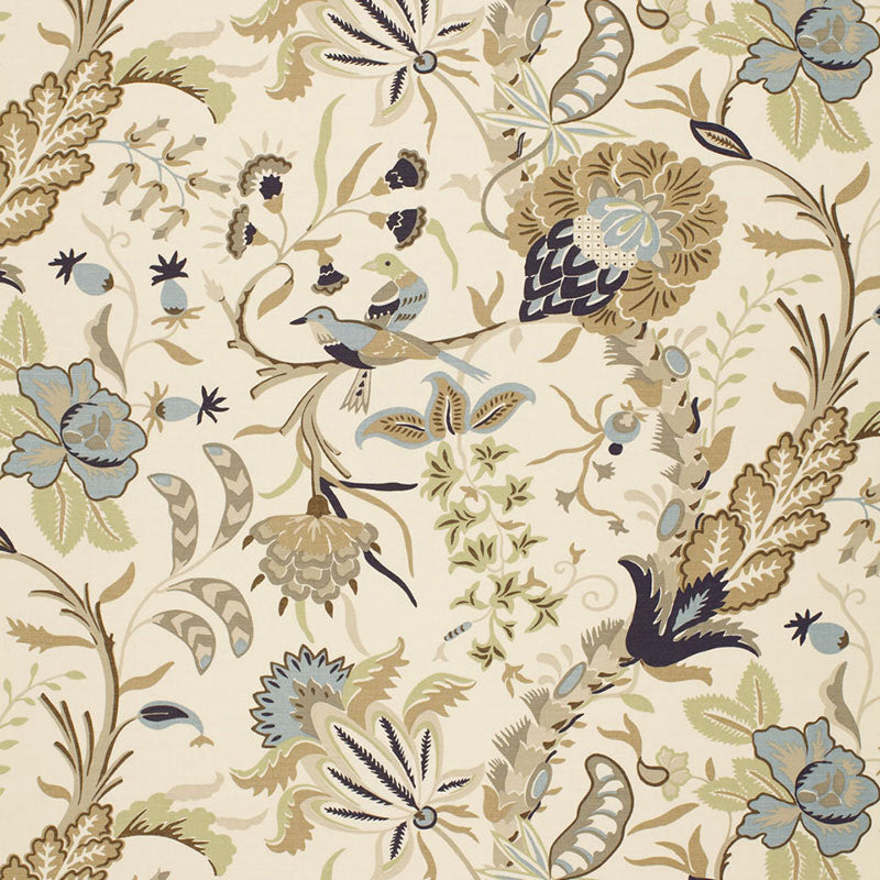 SCHUMACHER FABRIC CLASSIC PRINTS WESTBOURNE GROVE MINERAL - 1326002