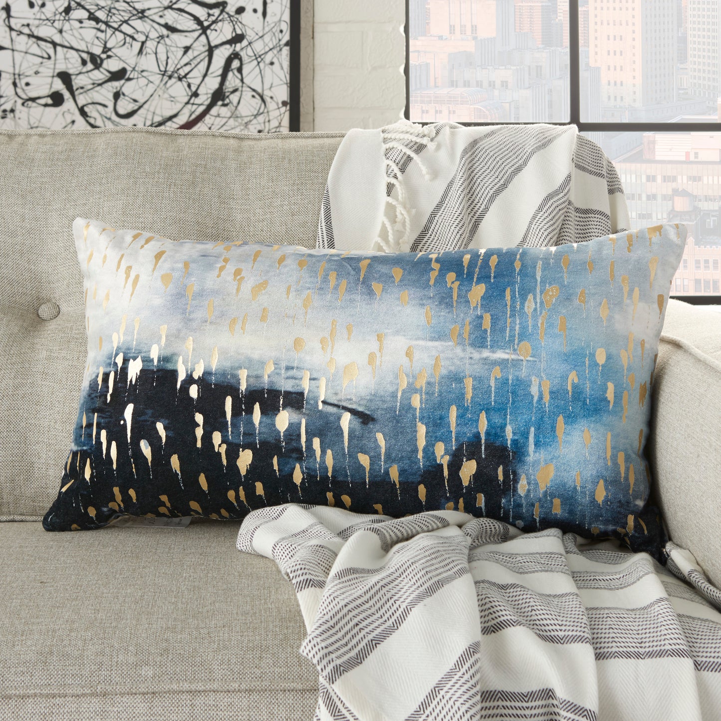 NOURISON HOME 14" x 26" Mina Victory Indigo - 798019072582