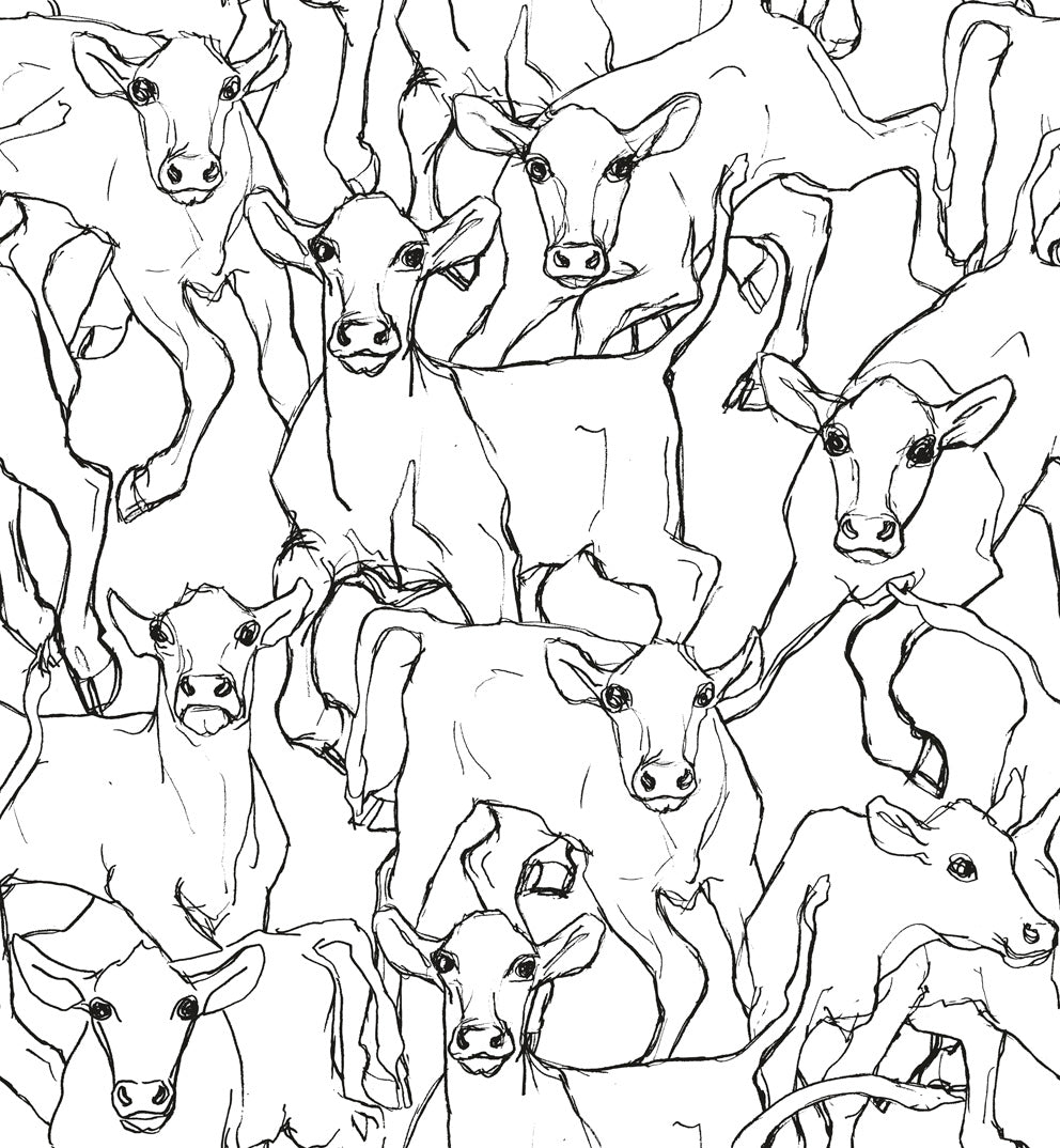 Marimekko Marimekko Vol. 5 Iltavilli Illustration Contemporary Black Satin - 14106X