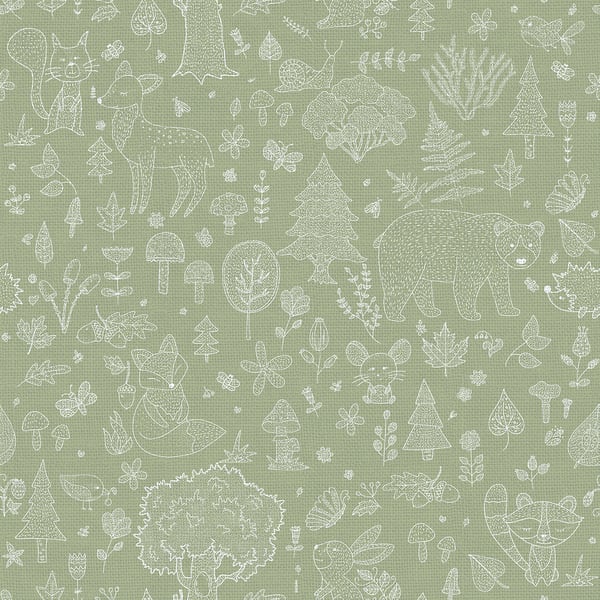 Galerie Wallcoverings Little Explorers 2 Forest Kingdom Galerie Wallcoverings Green - 14805