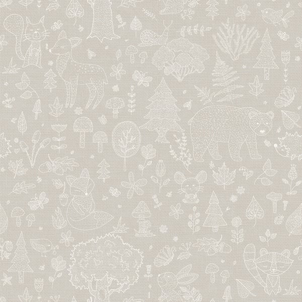 Galerie Wallcoverings Little Explorers 2 Forest Kingdom Galerie Wallcoverings Silver Grey - 14807