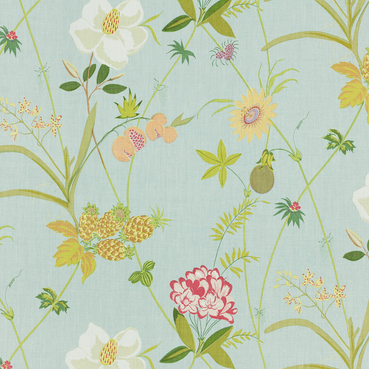 SCHUMACHER RAOUL TEXTILES SECRET GARDEN BY RAOUL PRINTS PRINTS ROBIN'S EGG - 151B67