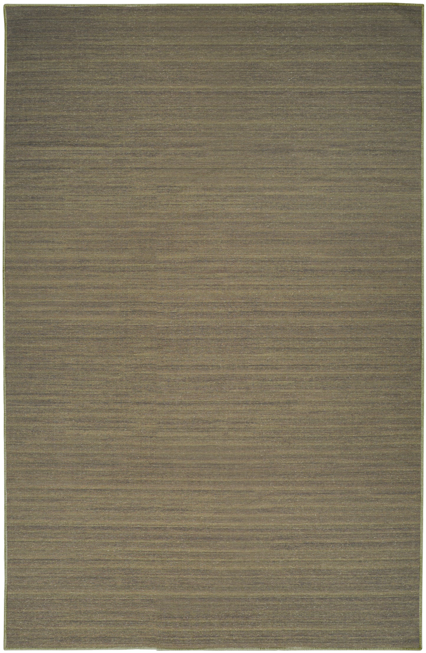 Rectangular beige-brown woven rug with subtle horizontal stripes and a textured finish.