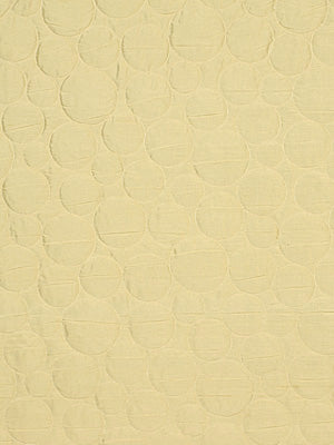 Champagne-colored upholstery fabric with a repeating circular bubble texture; soft, quilted look.