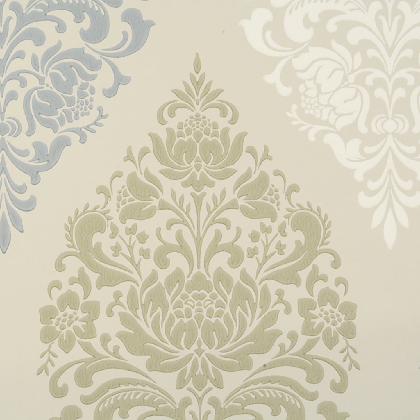 JF Fabrics -Wallpaper 1543 64 Wallpaper Blue,Creme,Beige,Offwhite,Taupe Non-Woven - 5549564 W6681