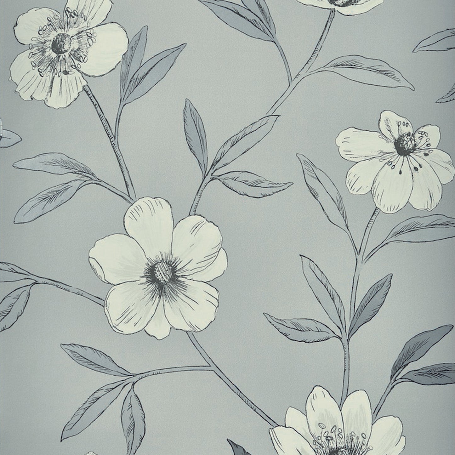 JF Fabrics -Wallpaper 1595 95 Wallpaper Grey,Silver Non-Woven - 8244495 W8741