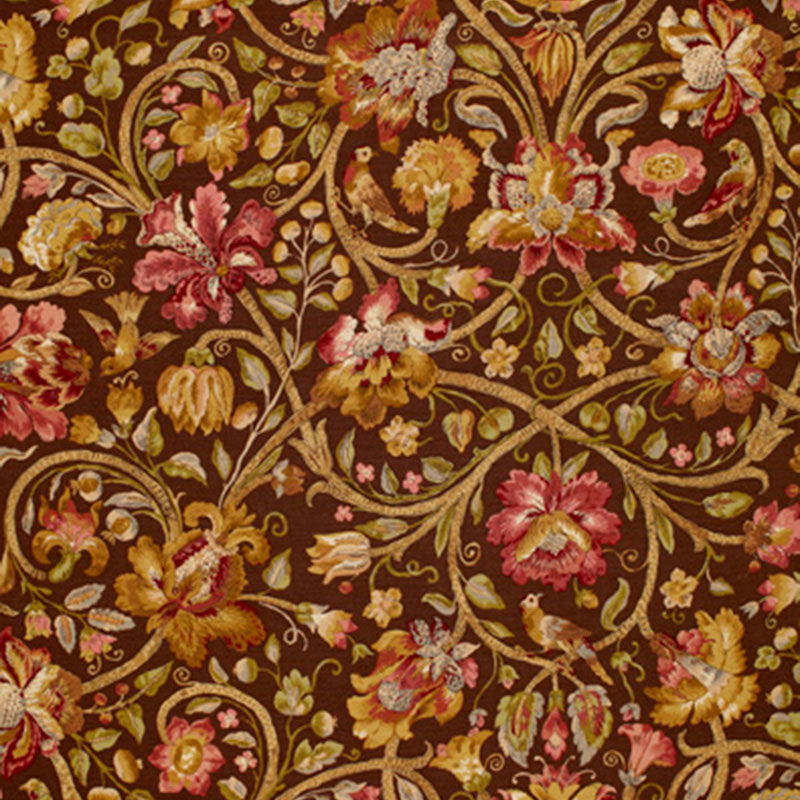 SCHUMACHER CLASSIC PRINTS FLEURS DE TOURAINE PRINTS PRINTS MAHOGANY - 172723