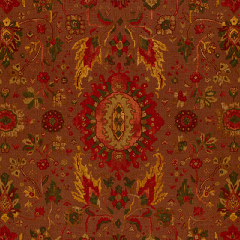 SCHUMACHER CLASSIC PRINTS JAHANARA CARPET PATTERN WOVENS PATTERN WOVENS SPICE BROWN - 172791