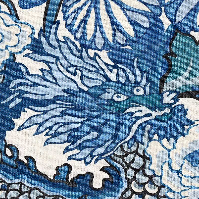 SCHUMACHER EXUBERANT PRINTS CHIANG MAI DRAGON PRINTS PRINTS CHINA BLUE - 173272