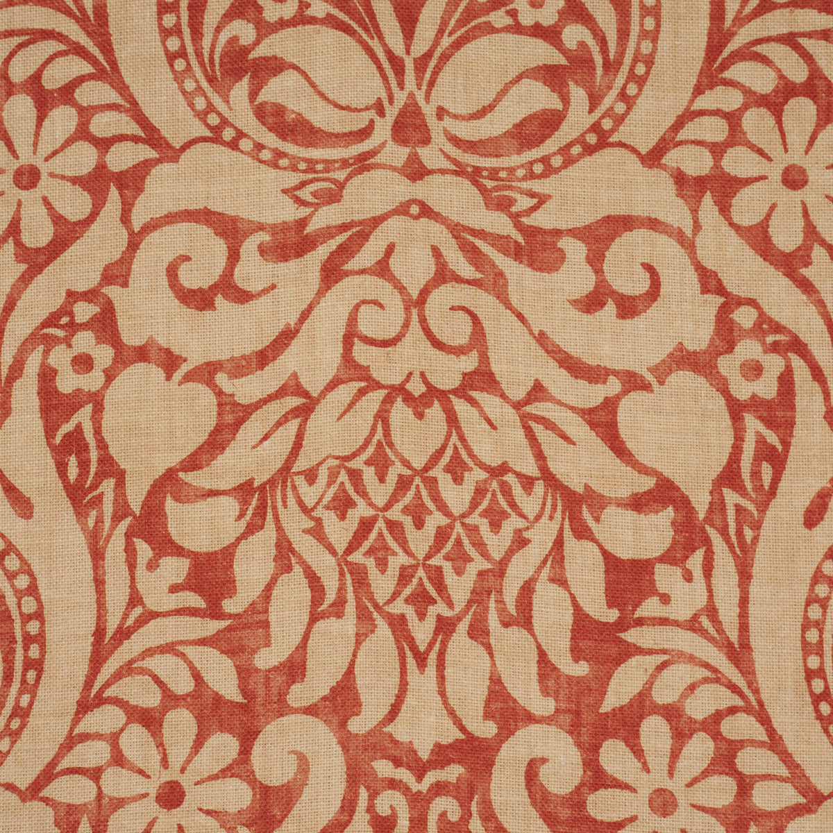 SCHUMACHER SCHUMACHER PRINTS VALENCAY DAMASK SHEERS & CASEMENTS,EMBROIDERIES SHEERS & CASEMENTS,EMBROIDERIES TERRACOTTA - 173342