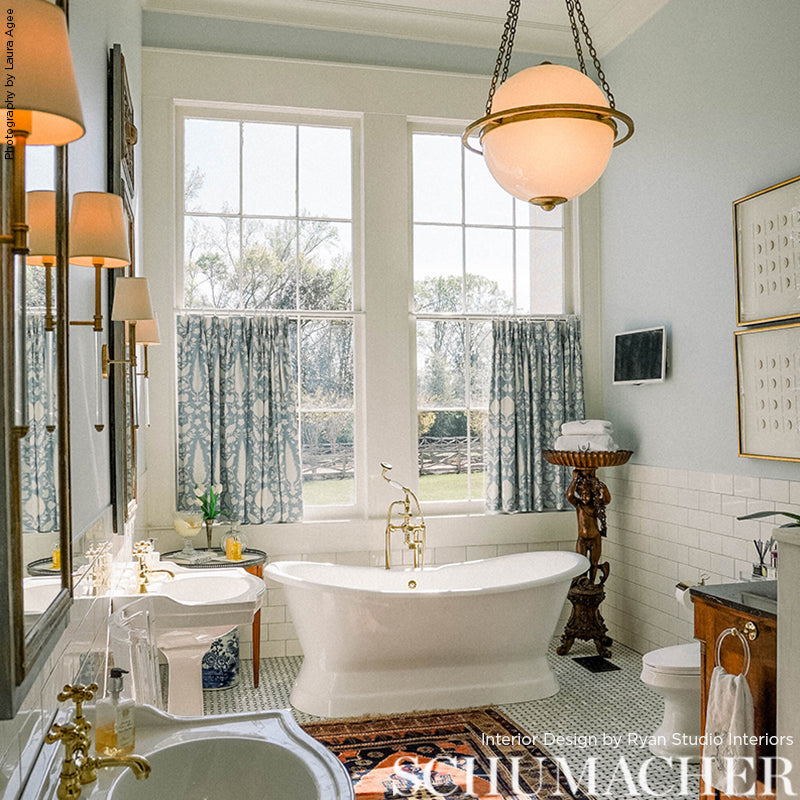 SCHUMACHER FABRIC PRINT HAPPY CHENONCEAU SKY - 173567