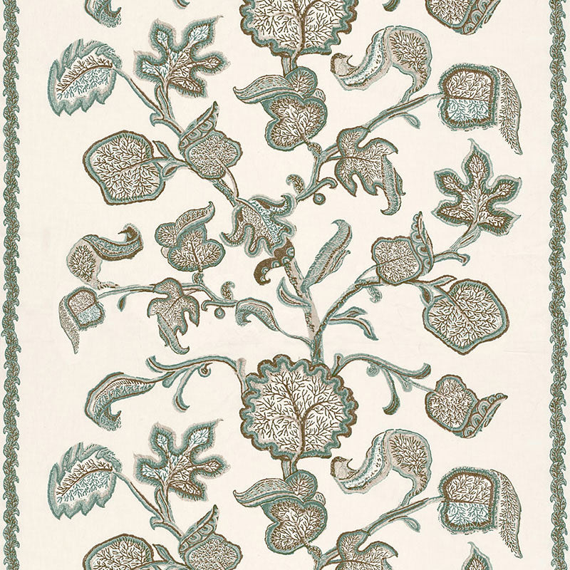 SCHUMACHER PERENNIAL FAVORITES PALAMPORE BLOCK PRINT PRINTS PRINTS TEAL - 173612