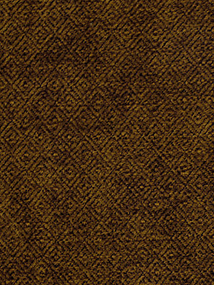 Brown woven fabric with a repeating diamond lattice pattern in dark & light brown tones.