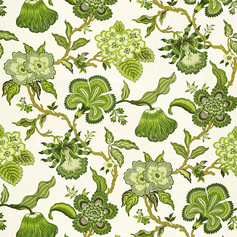 SCHUMACHER FABRIC CELERIE KEMBLE HOTHOUSE FLOWERS VERDANCE - 174032