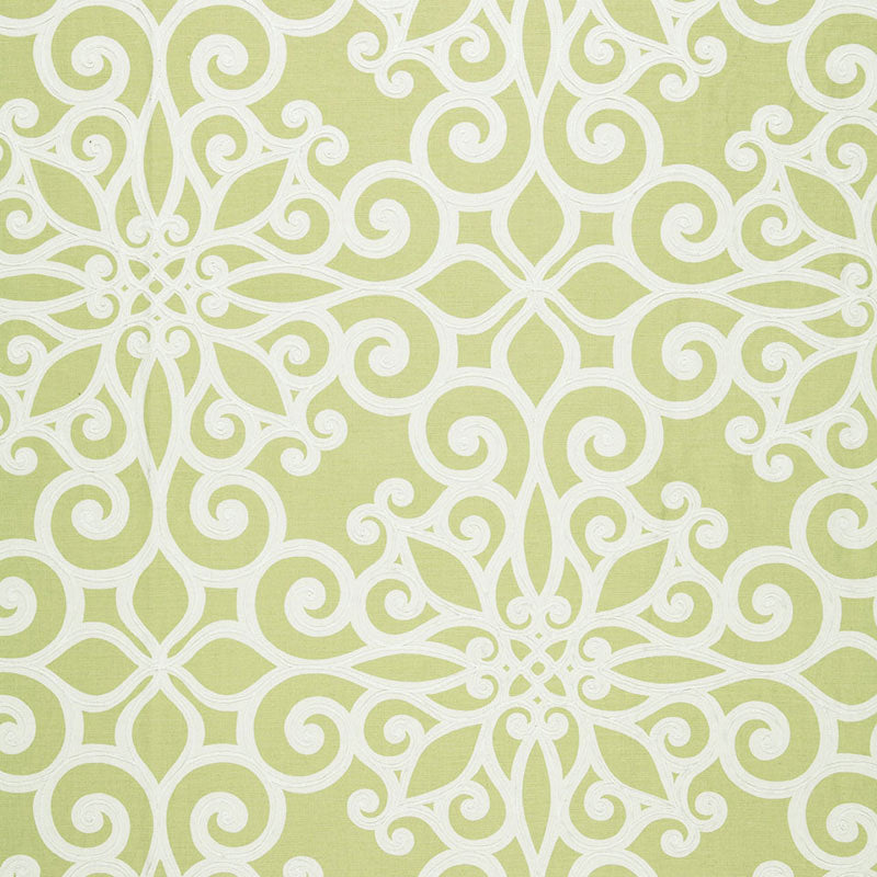 SCHUMACHER AU NATUREL Rosegate Embroidered Print EMBROIDERIES EMBROIDERIES CHARTREUSE - 174563