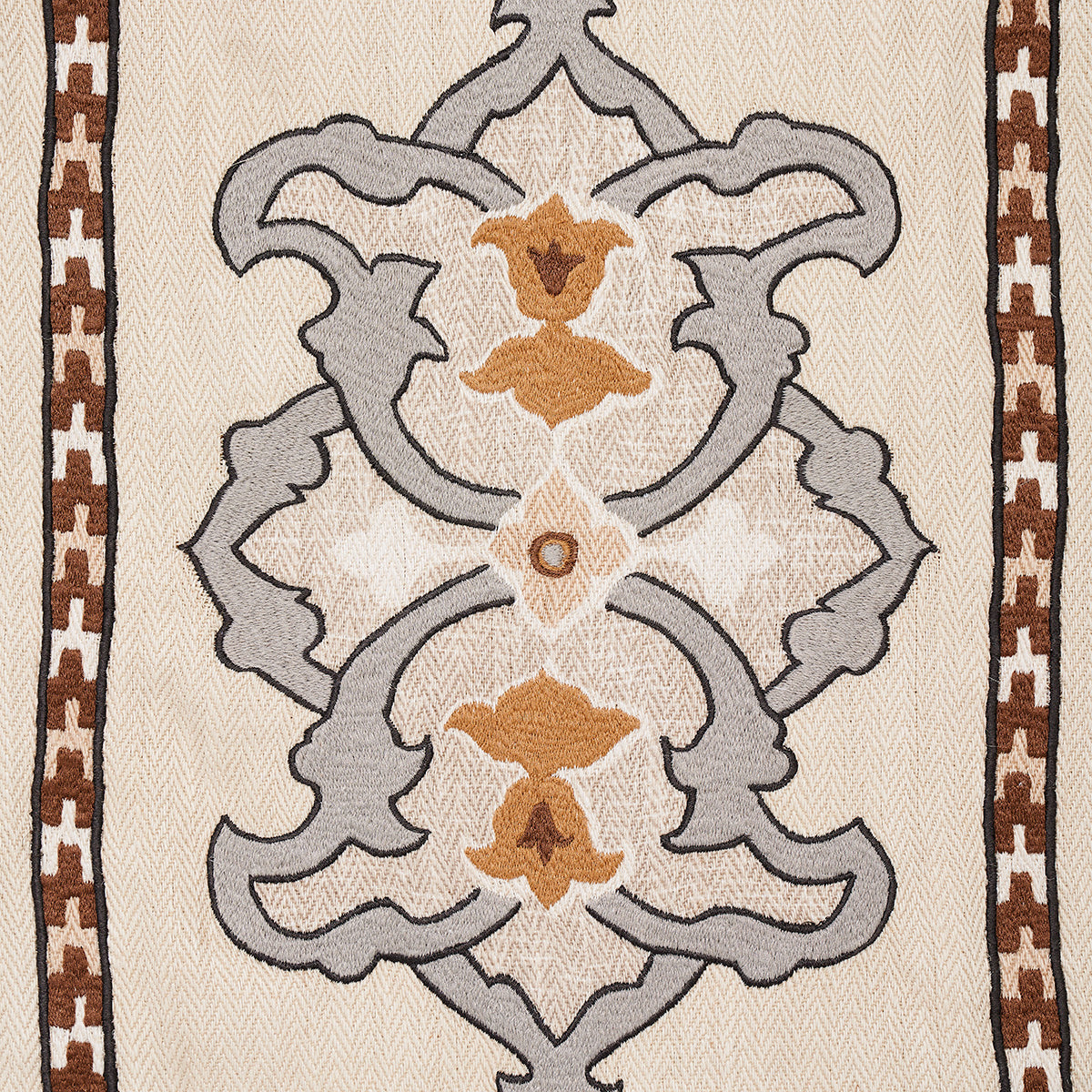 SCHUMACHER BOHEMIA TEMARA HAND EMBROIDERED PRINT PRINTS,EMBROIDERIES PRINTS,EMBROIDERIES NATURAL - 175182