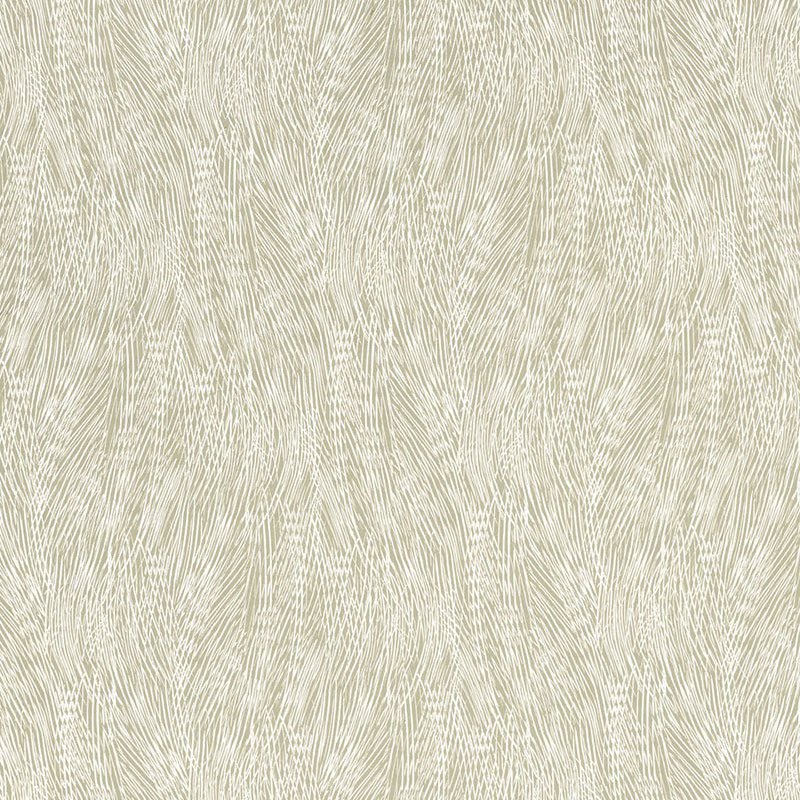 Beige linen-textured fabric with a subtle, wavy linear pattern for walls or upholstery.