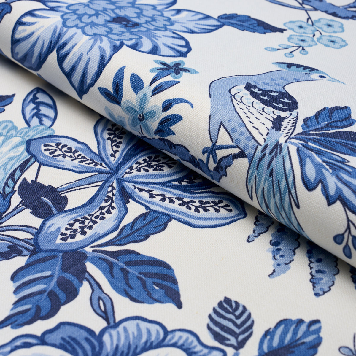SCHUMACHER FABRIC TIMOTHY CORRIGAN HUNTINGTON GARDENS BLEU MARINE - 175560
