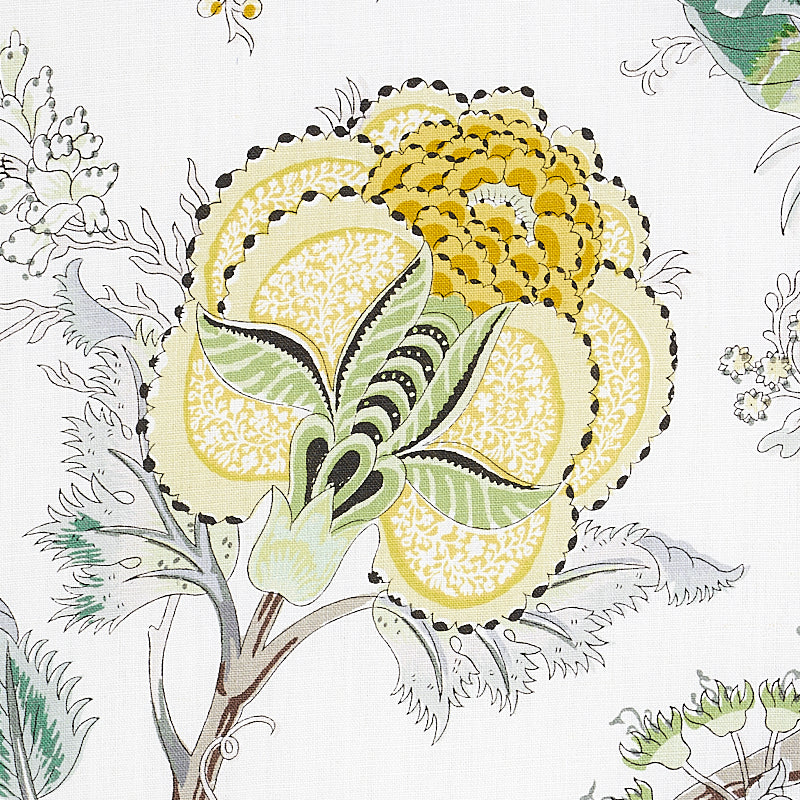 SCHUMACHER 125TH ANNIVERSARY INDIAN ARBRE PRINTS PRINTS CITRON - 175783