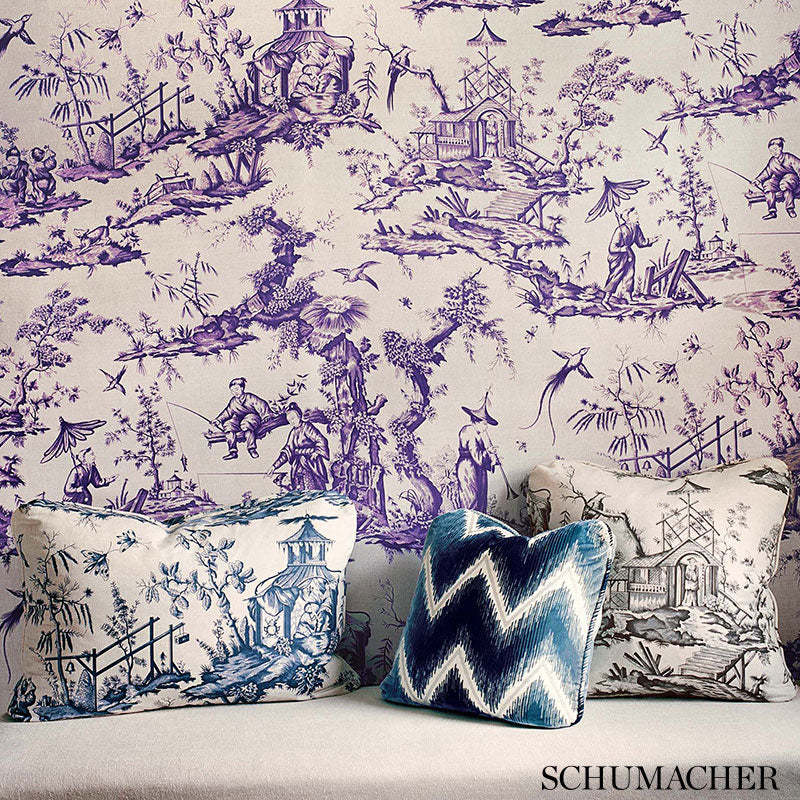 SCHUMACHER SCHUMACHER CLASSICS SHENGYOU TOILE PRINTS PRINTS CHARCOAL - 175803