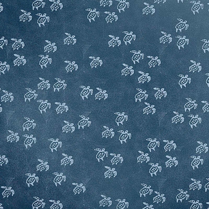 SCHUMACHER STEEL MAGNOLIA PAINTED TURTLES INDOOR/OUTDOOR PRINTS,INDOOR/OUTDOOR,HIGH PERFORMANCE PRINTS,INDOOR/OUTDOOR,HIGH PERFORMANCE AEGEAN - 175890