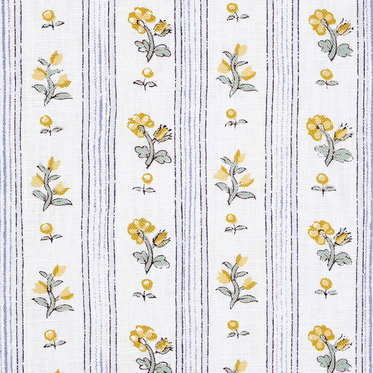 SCHUMACHER NEW OLD-FASHIONED CABANON STRIPE PRINTS PRINTS JAUNE - 175966