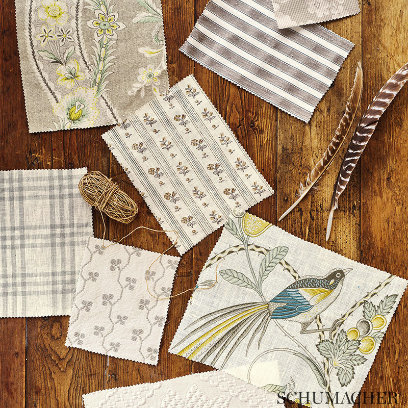 SCHUMACHER COUNTRY CHIC LE CASTELLET PRINTS PRINTS GRISAILLE , JONQUIL - 175981