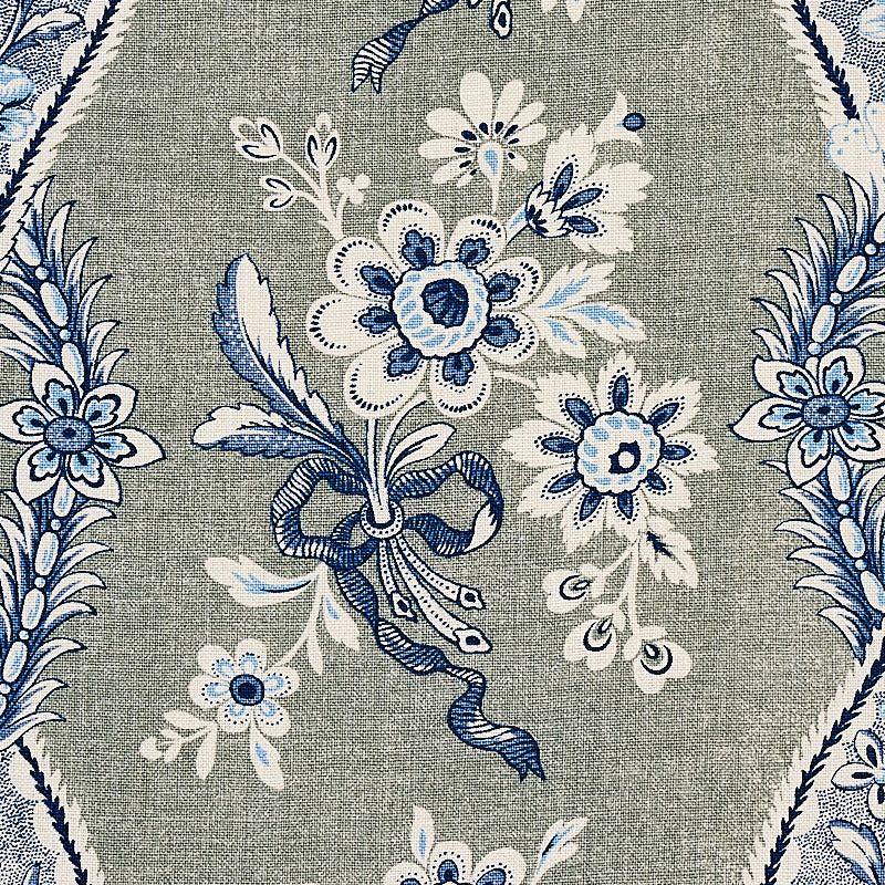 SCHUMACHER COUNTRY CHIC LE CASTELLET PRINTS PRINTS GRIS , BLEU - 175982