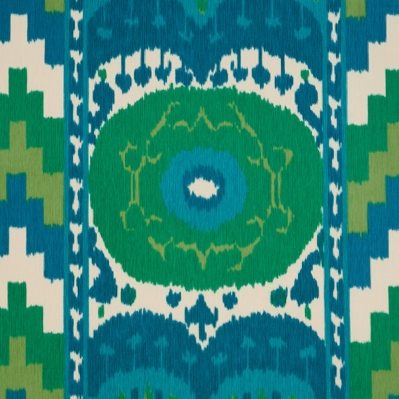 SCHUMACHER IKATS SAMARKAND IKAT II PRINTS PRINTS EMERALD - 176064