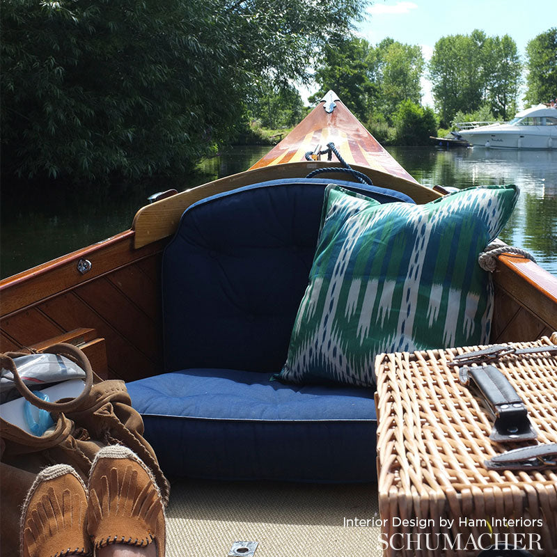 SCHUMACHER IKAT COLLECTION BUKHARA IKAT PRINTS PRINTS CITRINE , SMOKE - 176081