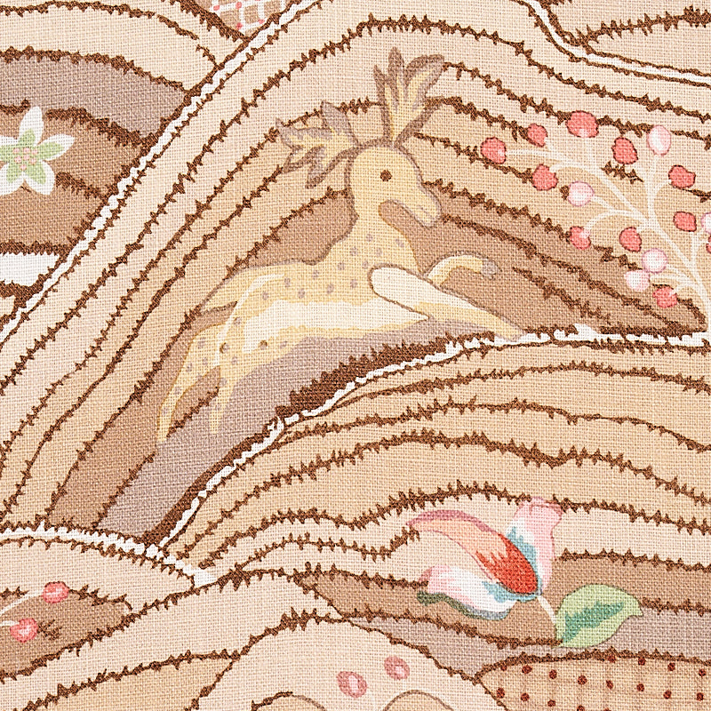 SCHUMACHER FABRIC FLIGHT OF FANCY ROLLING HILLS MOCHA - 177382