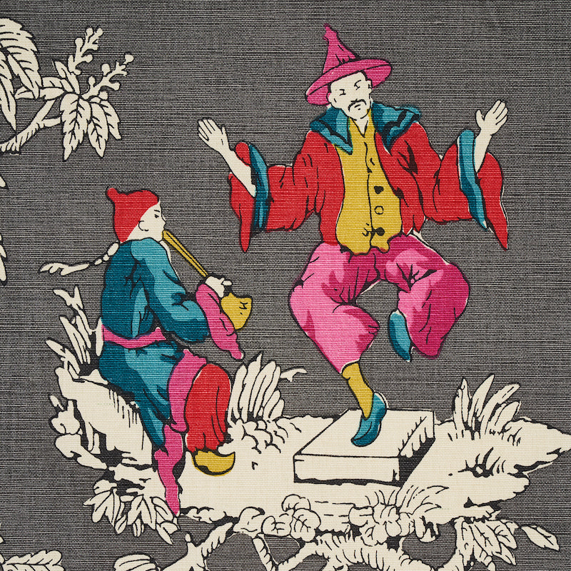 SCHUMACHER FABRIC SCHUMACHER FABRIC CLASSICS CHINOISERIE MODERNE GRAPHITE - 177422