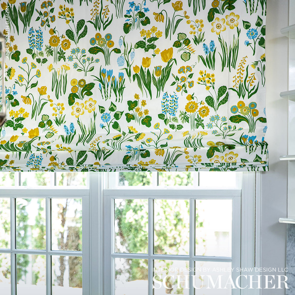 SCHUMACHER FABRIC Flower Power CARLY SKY - 179081