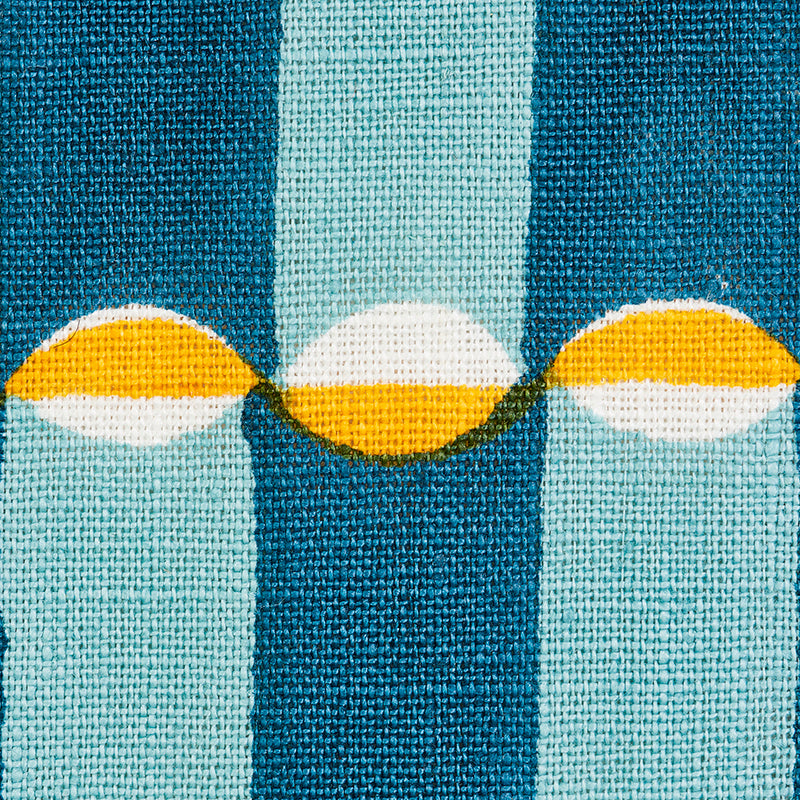 SCHUMACHER MOLLY MAHON LUNA HAND BLOCK PRINT PRINTS PRINTS BLUE , TURMERIC - 179281