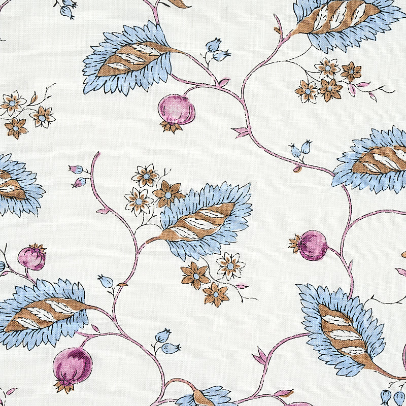 SCHUMACHER JACARANDA MARYAM VINE PRINTS PRINTS SKY , PLUM - 179452