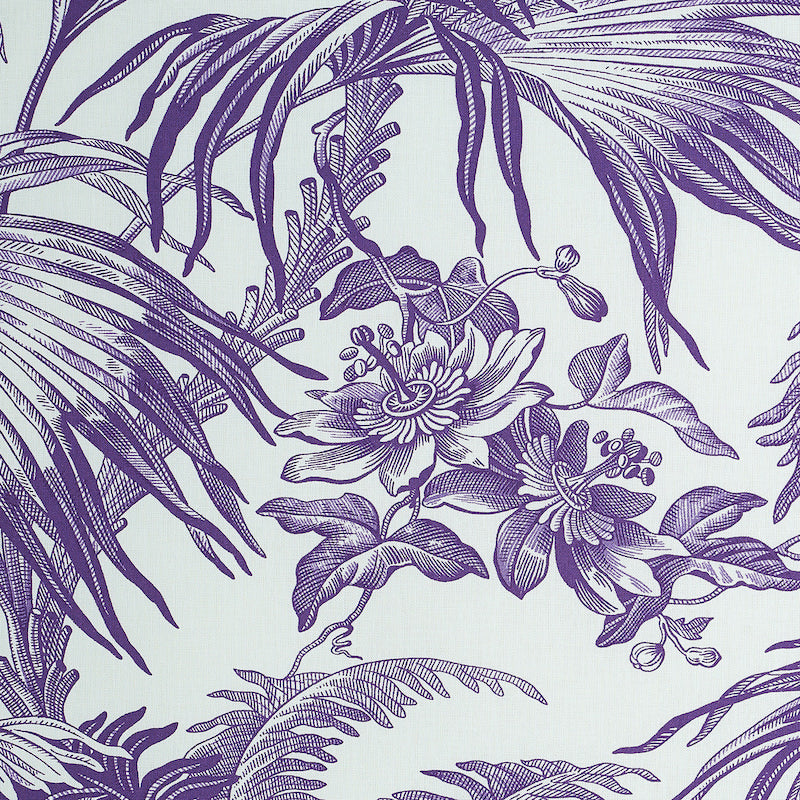 SCHUMACHER JILL LASERSOHN TOILE TROPIQUE PRINTS PRINTS PURPLE - 179512