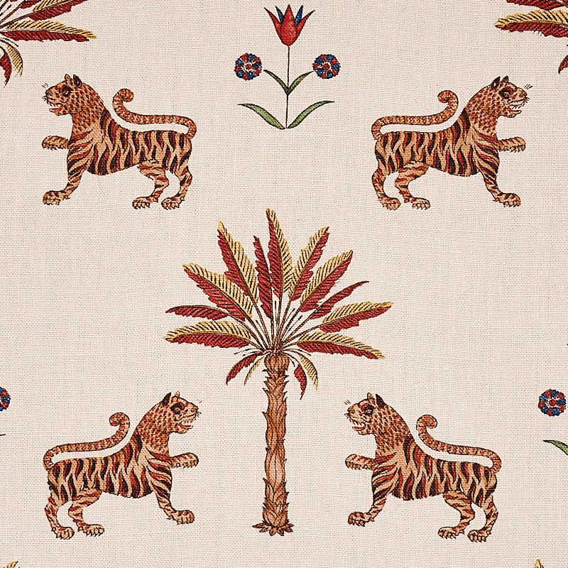 SCHUMACHER MYSTIQUE TIGER PALM PRINTS PRINTS CRIMSON - 179932